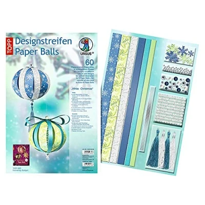 Abbildung von Ursus Ludwig Bähr Bastelfilz Bastelset Designstreifen Paper Balls White Christmas