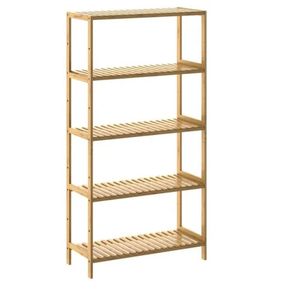Abbildung von Casaria Standregal, mit 5 Ablagen Höhenverstellbar 130x60x26 cm Stabil Küchenregal