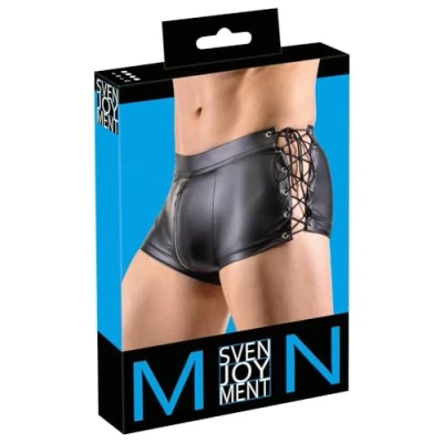 Abbildung von Pants mit Seiten Schnürungen und unterlegtem Reißverschluss vorne