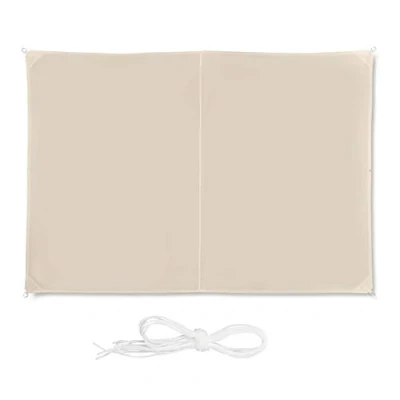 Abbildung von Relaxdays Sonnensegel rechteckig, wasserabweisend, UV beständig, mit Spannseilen, Terrasse, Balkon, BxT: 2 x 3 m, beige