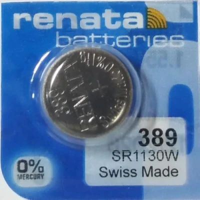 Abbildung von Renata 389 Knopfzelle (Lithium, hergestellt in der Schweiz), SR1130W, 1 Stück