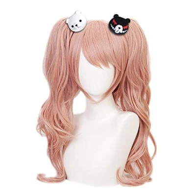 Abbildung von OSIAS Anime Cosplay Perücke, mit Kostenloser Perückenkappe, für Halloween, Party, Karneval, Nachtleben, Konzerte, Hochzeiten(Enoshima Junko)