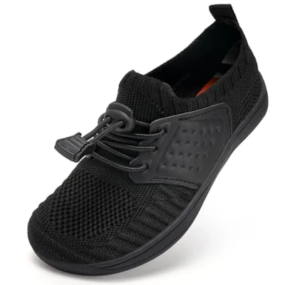 Abbildung von IceUnicorn Barfußschuhe Kinder Breite Zehenbox Knit Jungen Mädchen Hausschuhe Minimal Kleinkind Walking Schuhe Minimalistische Atmungsaktiv(Eisenhaltig 28EU)