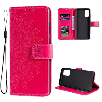 Abbildung von CoverKingz Klapphülle kompatibel mit Samsung Galaxy A13 4G Schutzhülle Kartenfach zum aufklappen Klapphandyhülle Case klappbar Motiv Mandala Pink