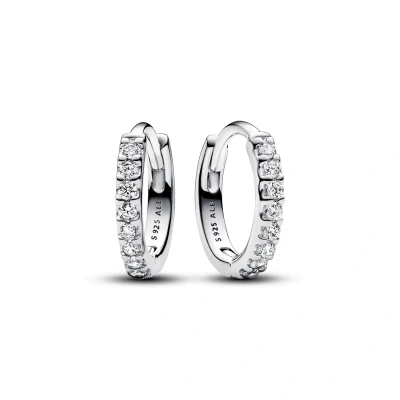 Abbildung von Pandora Sparkling Huggie Ohrringe, Damen, Größe: One Size, Sterling silver