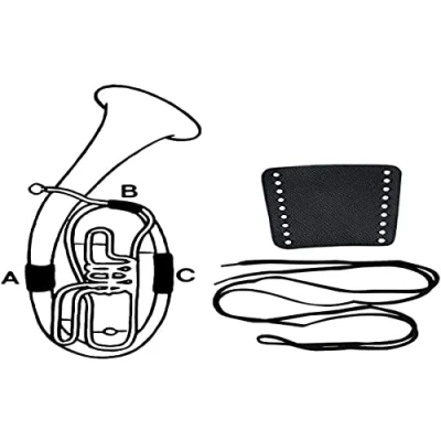 Abbildung von Gewa 720591 Handschutz Leder Tenorhorn, Teil C, Schnürverschluss