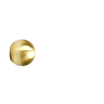 Abbildung von iso design Endstück Kugel in Messing Optik für 16 mm Ø Gardinenstangen Set 2