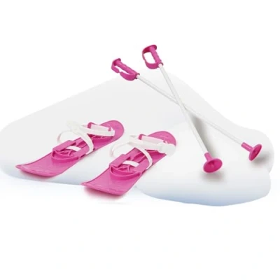 Abbildung von Jamara Ski Snow Play Funny Carve 1st Step, 42 cm, Pink, Spielzeug Ski, mit Skistöcke Set, für Kinder