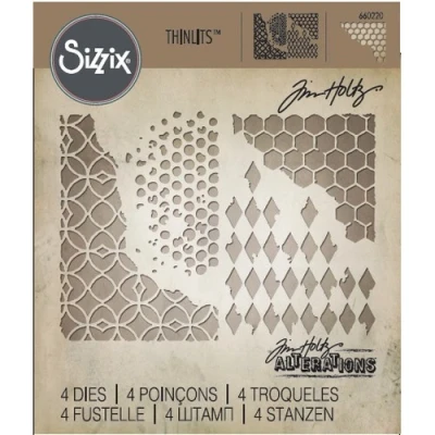 Abbildung von Sizzix Thinlits Die Set 4PK Mixed Media von Tim Holtz