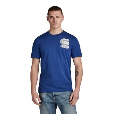 Abbildung von G Star Tshirt print, Herren, Größe: Large, Ballpen blue