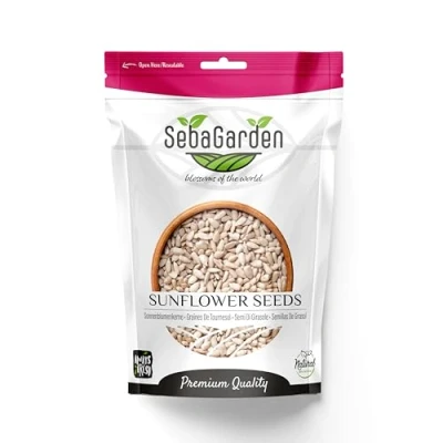 Abbildung von Seba Garden Sonnenblumenkerne, geschält, 1 kg, Güteklasse A, roh, ungesalzen, glutenfrei, Keto freundlich, Proteinquelle, hoher Fasergehalt, Eisenquelle, nicht gentechnisch verändert