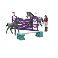 Abbildung von schleich HORSE CLUB Lisa&#039;s Turnier Training 42776 Set inkl. Pferd, Fohlen, Lisa &amp; Reitzubehör tolles Geschenk für Mädchen und Jungen Pferde Spielzeug Kinder ab 5 Jahren aus 7 Teilen