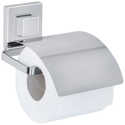 Abbildung von WENKO Toilettenpapierhalter &quot;Vacuum Loc Quadro&quot;, Befestigen ohne bohren