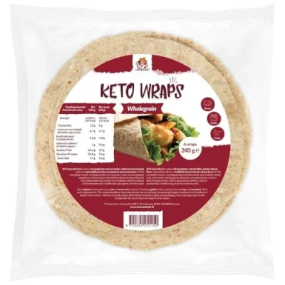 Abbildung von Lowcarbchef KETO Tortilla Wraps (6 Stück) 1,8g Kohlenhydrate pro Wrap Vollkorn 90% weniger Low Carb &amp; für Quesadilla, Pizza (1 er pack, 240, gramm)