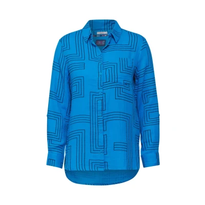 Abbildung von Cecil Hemdbluse, Damen, Größe: XL, Blau
