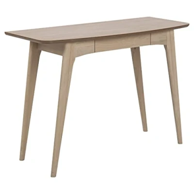 Abbildung von AC Design Furniture Konrad Schreibtisch, B: 105 x H: 74 T: 45 cm, Weiße Eichenoptik, Eiche Furnier/Holz, 1 Stk