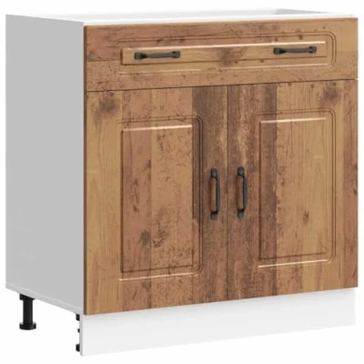 Abbildung von vidaXL Küchenunterschrank Kalmar Altholz Optik Holzwerkstoff, Spülenunterschrank, Schrank Küche, Lagerschrank, Unterschrank für Küchenzeile
