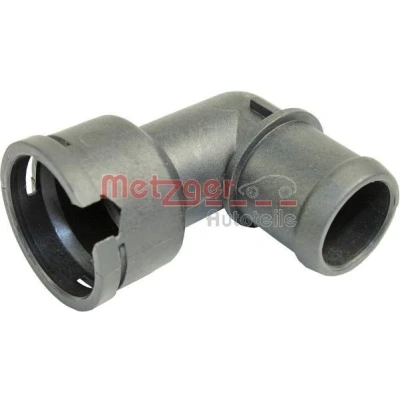 Abbildung von METZGER 4010027 Flansch Kunststoff von Thermostat nach Motorkühler VOLKSWAGEN: Golf 3, 3 Cabrio, 4 SEAT: Alhambra I, Ibiza 2