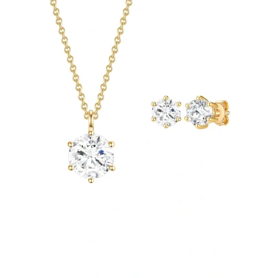Abbildung von Rafaela Donata Damen Schmuckset Kette + Ohrstecker 925/ Sterling Silber verziert mit Kristallen