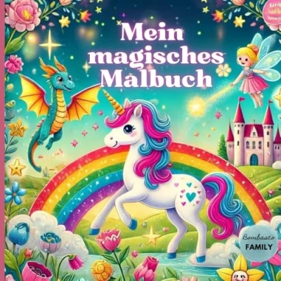 Abbildung von Mein magisches Malbuch. Zauberhafte Malvorlagen Für Mädchen ab 3 Jahren. Mit Einhörnern, Feen, Meerjungfrauen, Prinzessinen uvm. Kinder dem ... bezauberndes, Ausmalbuch.