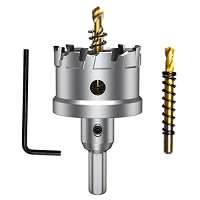 Abbildung von ASNOMY 48mm Lochsäge Hartmetall Bohrer, TCT leistungsfähiger Lochöffner lochschneider ideal für Löchern in Edelstahl und Metall