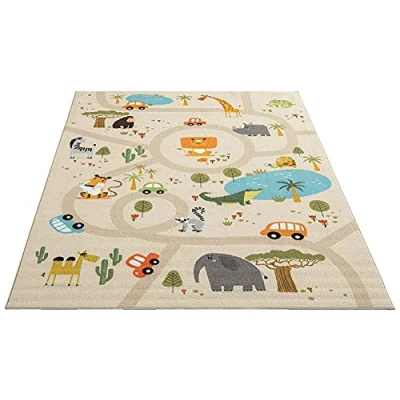 Abbildung von the carpet Teppich &quot;Happy Life&quot;, rechteckig, Life Kinderzimmer Spielteppich pflegeleicht