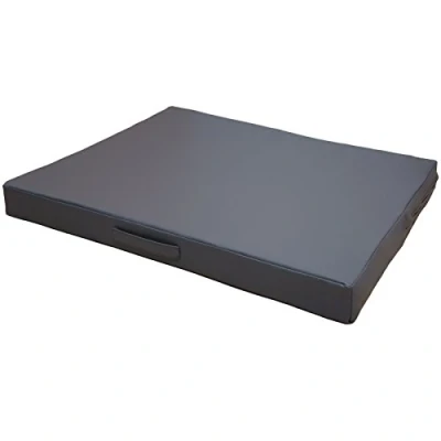 Abbildung von CopcoPet Hundematte Jumbo, 100 x 80 8cm, Grau, abwaschbares Hundebett aus kratzfestem Kunstleder, orthopädisches Hundekissen mit Viscoschaumfüllung