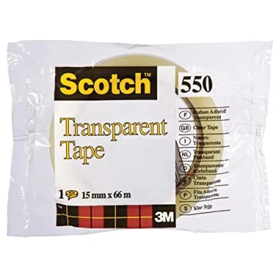 Abbildung von 3M 48903 Klebeband, transparent, widerstandsfähig, 15 mm x 66 m, Blau