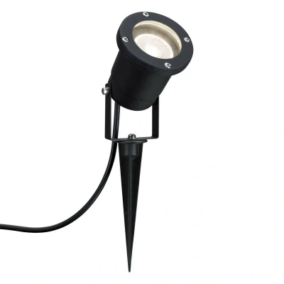 Abbildung von Paulmann LED Gartenstrahler &quot;Outdoor 230V Garden Spotlight IP65 GU10 3,5W Schwarz Aluminium&quot;, 1 flammig, Leuchtmittel fest integriert, GU10,