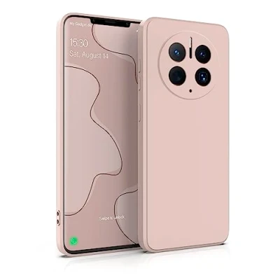 Abbildung von MyGadget Hülle für Huawei Mate 50 Pro robuste Silikon Schutzhülle TPU Case Slim Silikonhülle Back Cover Kratzfest Handyhülle Matt Rosa