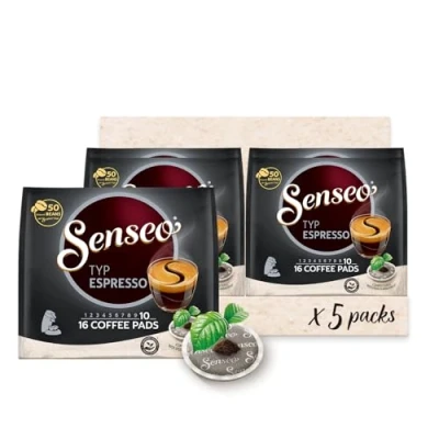 Abbildung von Senseo ® Pads Typ Espresso RA zertifiziert 5 Packungen x 16 Kaffeepads