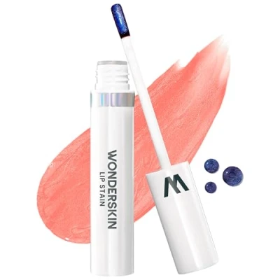 Abbildung von Wonderskin Wonder Blading Lip Stain, natürlicher Lippenfleck, langanhaltende wasserfeste Lippentönung (Crush Stain &amp; Go)