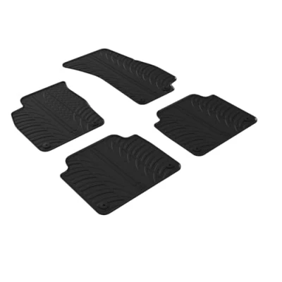 Abbildung von Gledring 0711 Fußmattensatz Gummi vorne und hinten 4 schwarz 750mm 550mm