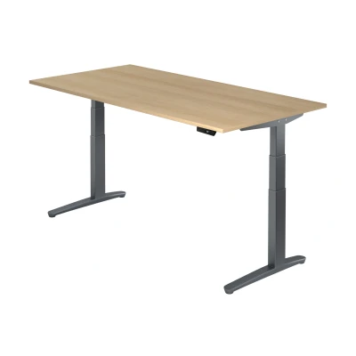 Abbildung von Hammerbacher Schreibtisch XBHM2E Eiche/Graphit