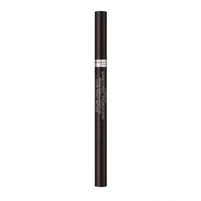 Abbildung von Rimmel London. Brow This Way Fill &amp; Sculpt Augenbrauenstift, Farbton 04 Soft Black, 0,25 g