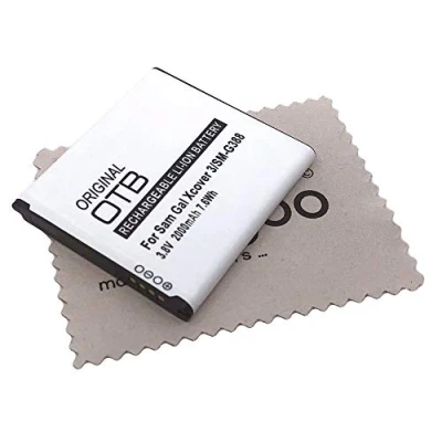 Abbildung von Ersatz Akku für Samsung Galaxy Xcover 3 (G388F) (Ersetzt Originalakku EB BG388BBE) OTB mit mungoo Displayputztuch