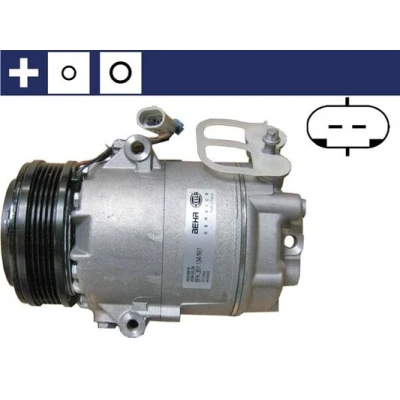 Abbildung von MAHLE ORIGINAL ACP 45 000S Kompressor CVC6 12 PAG 46 R 134a mit Dichtring OPEL: Meriva A, Astra G Caravan, Corsa C Schrägheck