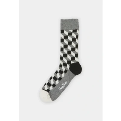 Abbildung von Happy Socks Filled Optic SOCK Unisex Socken, Größe: 36 40, Black multi