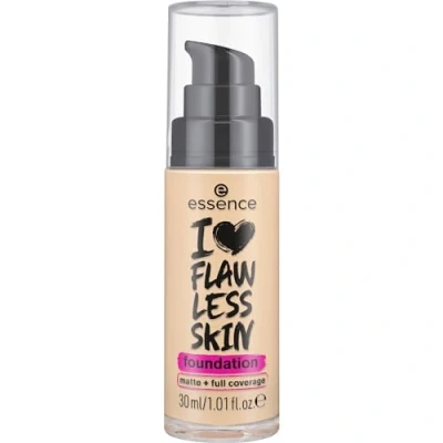Abbildung von essence I LOVE FLAWLESS SKIN foundation, Nr. 30, langanhaltend, mattierend, sofortiges Ergebnis, matt, vegan, ölfrei, UVA und UVB Filter + SPF 20, ohne Parfüm, 1er Pack (30ml)