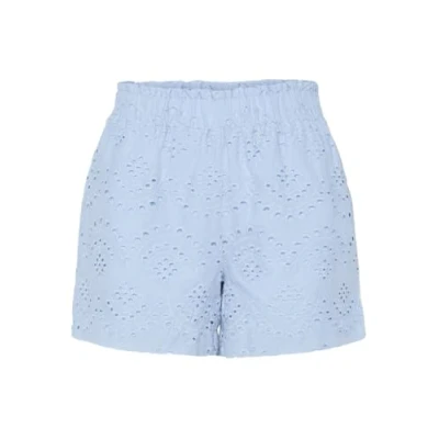 Abbildung von Pieces Pcvilde Broderie Anglaise Shorts, Damen, Größe: Small, Cashmere blue