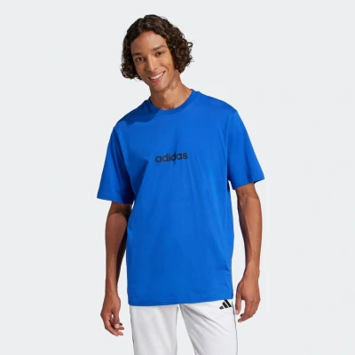 Abbildung von adidas Herren Essentials LINEAR Single Jersey Tee, Olive strata/Black, XXL