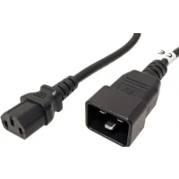 Abbildung von PremiumCord kpsb2 Kaltgerätekabel 2m, Netzadapterkabel IEC 320, Buchse auf Stecker, 320 C13 C20, Stromkabel für 230V 10A, Farbe schwarz