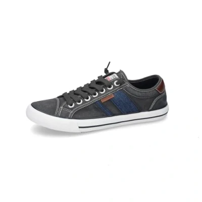 Abbildung von Dockers by Gerli Herren Low Top Sneaker, Männer Halbschuhe,Freizeitschuhe,Turnschuhe,Laufschuhe,schnürschuhe,schnürer,grau/blau,44 EU