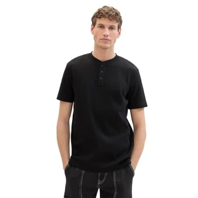 Abbildung von Tom Tailor Denim Herren Basic Crew Neck T Shirt, 29999 Black, XS