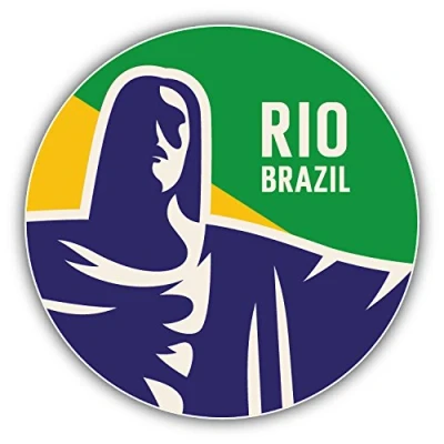 Abbildung von postwalldecor Rio De Janeiro Brazil Label Hochwertigen Auto Autoaufkleber 12 x cm