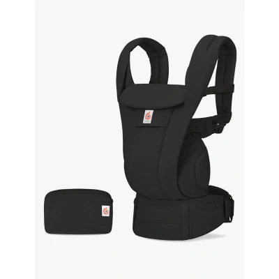 Abbildung von Ergobaby Omni Deluxe All in One Babytrage für Neugeborene ab Geburt bis 20kg, Ergonomische 4 Positionen aus 100% Baumwolle, Rückentrage Baby Tragetasche, Onyx Black