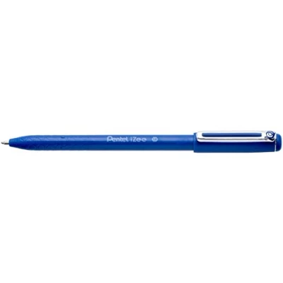 Abbildung von Pentel BX460 C Kugelschreiber IZee, Modell mit Kappe, Metallclip, 0, 5 mm Strichstärke, 12 Stück, Blau