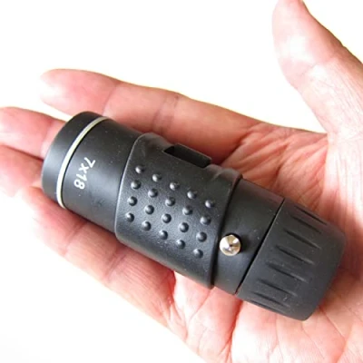 Abbildung von AniWorld Mini Fernrohr, Tiny Spektiv 7x18 HD Optical Monocular Tragbare Fokus Teleskop Klein Monokular Zoom 7X Bereich für Vogelbeobachtung Reise Jagd EDC Steckt