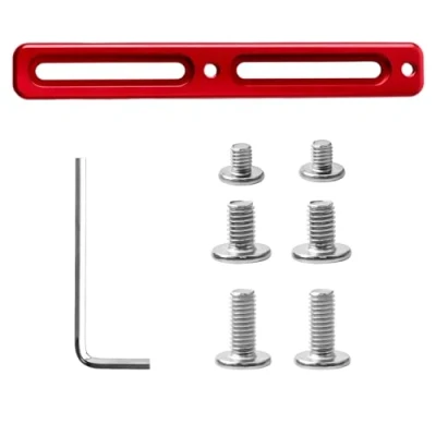 Abbildung von 1 stück Fahrrad Flaschenhalter Adapter mit Schrauben, Verstellbarer Geräte Adapter, Fahrradadapter für kleine Rahmengeometrien (Rot)
