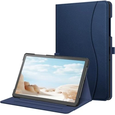 Abbildung von Fintie Schutzhülle für Samsung Galaxy Tab A9 Plus/A9+ 5G 11 Zoll 2023 Modell (SM X210/X216/X218), Multi Angle Viewing Smart Stand Back Cover mit Tasche Auto Wake/Sleep, Marineblau